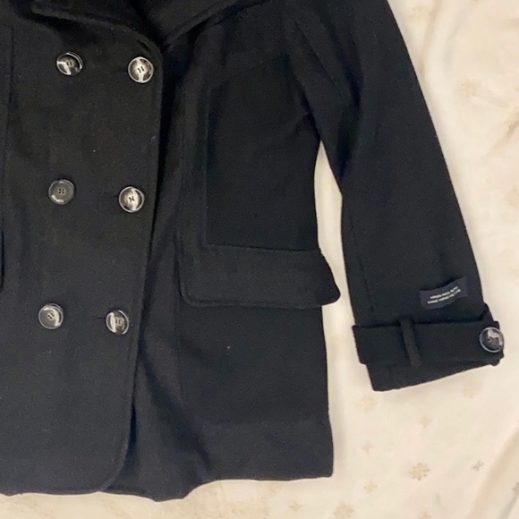London Fog Pea Coat, 3/4 Length, Black, Size 16 - Picture 5 of 8